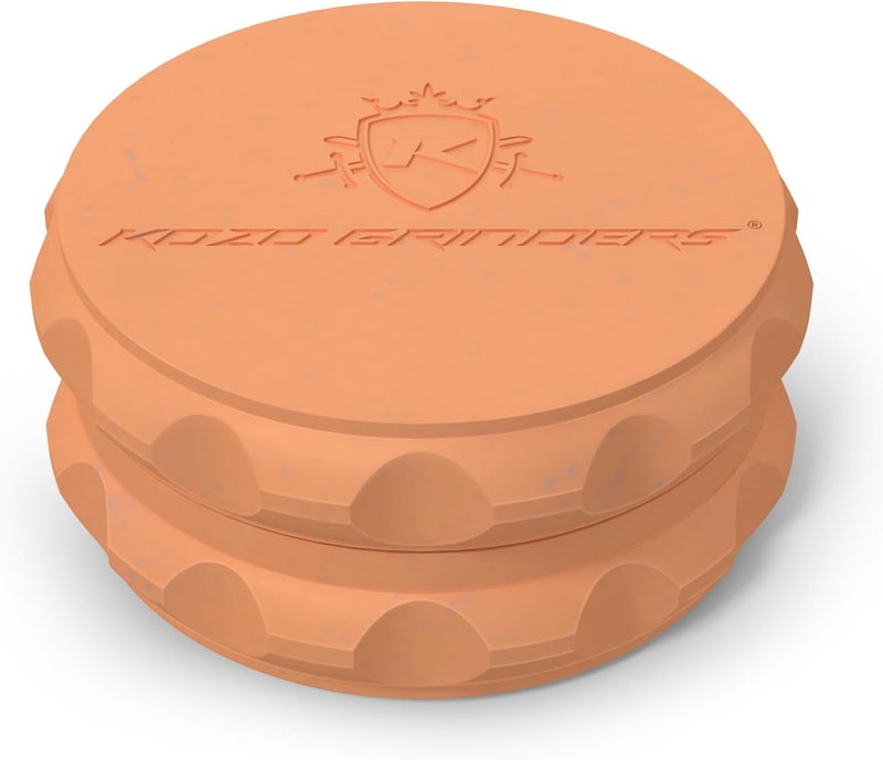 KOZO 2.5" Spice Grinder 2-Piece, Strong Grip By . (Orange) - Image 1
